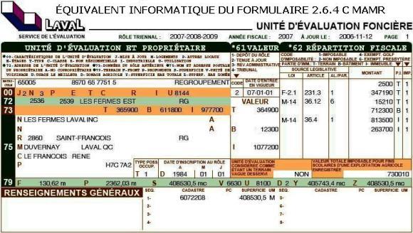 Le rôle d évaluation foncière et son contenu